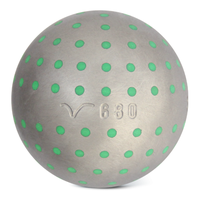 petanque ball Boulenciel Green IRIS Semi-soft in Stainless steel - hardness Semi-soft