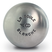 petanque ball La Boule Blanche Stainless Steel in Stainless steel - hardness Semi-soft