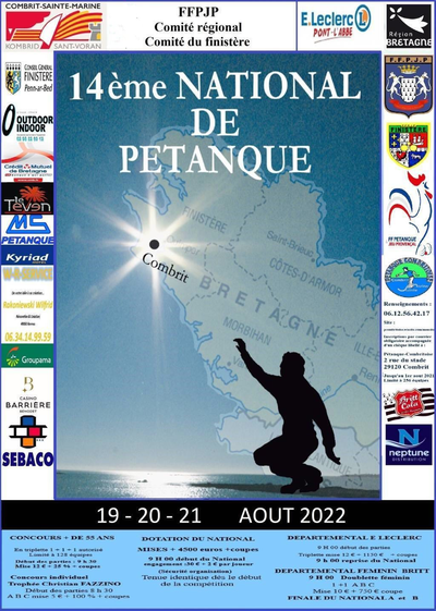 official petanque competition in triplet in Combrit - France - Aug. 20, 2022