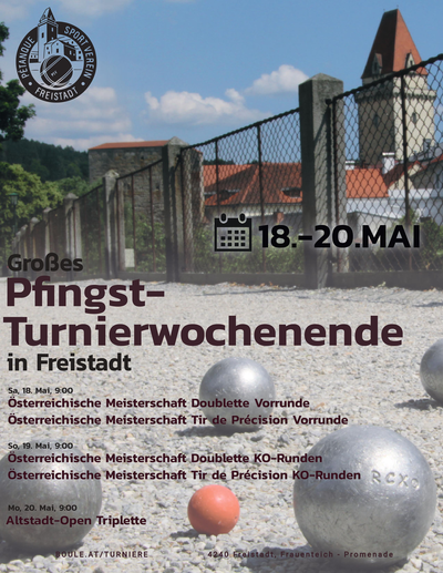 open to all petanque competition in triplet in Freistadt - Austria - May 20, 2024