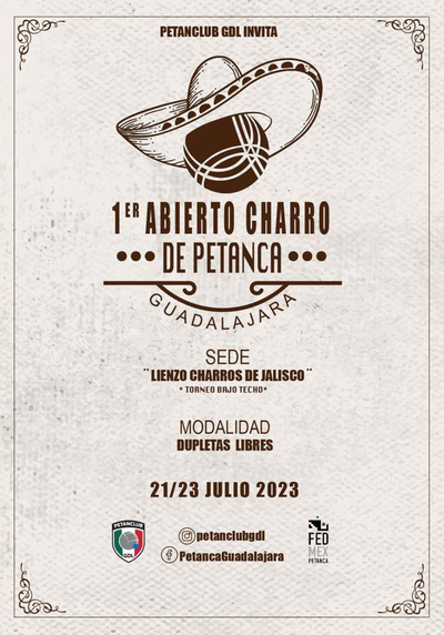 open to all petanque competition in doublet in Guadalajara - Mexico - July 21, 2023