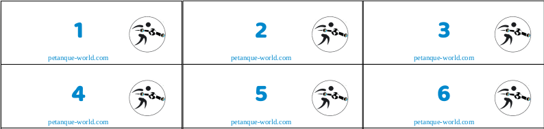 Team badge for a petanque competition tournament
