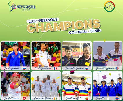 Petanque news - World Pétanque Championship Results 2023 - Benin